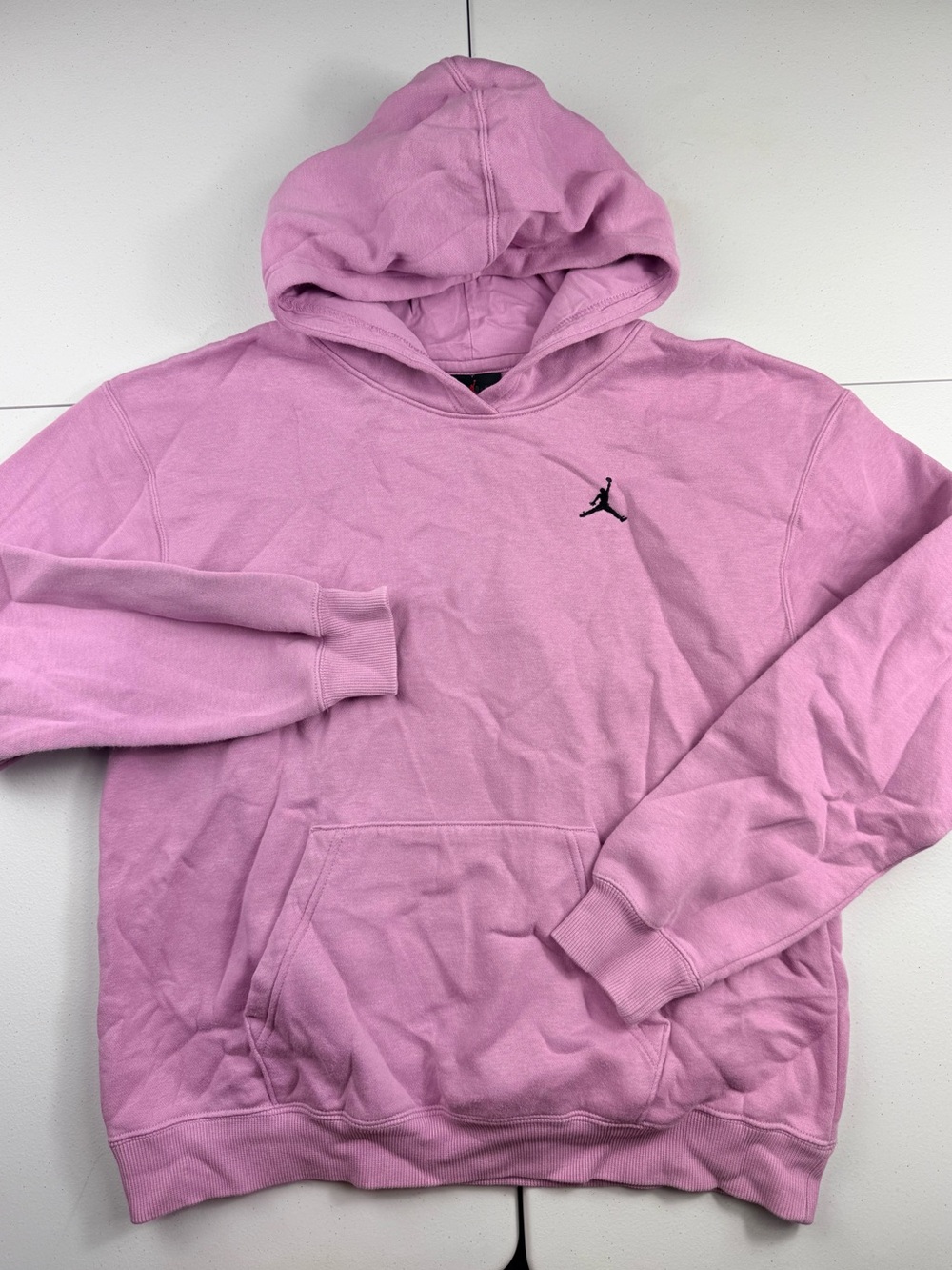 Jordan womens Pink Hoodie with Black Jumpman